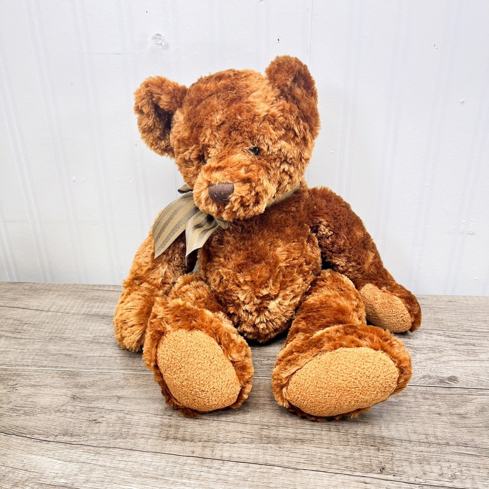 Harvest Moon Teddy Bear Plush Stuffed‎ Animal with Bow 10"